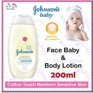 Johnson's Baby Cotton Touch Face &amp; Body Lotion (200ml) Pelembap Kulit Bayi