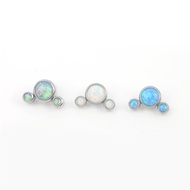Opals piercing jewelry ASTM F136 Titanium body ear piercing jewelry