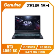 Genuine ZEUS 15H 捷元宙斯強效電競筆電/i5-13500H/RTX4060 8G/8GB DDR5/500GB PCIe/15.6吋 FHD 144Hz/W11/RGB背光鍵盤/含原廠包包及無線鼠【整新福利品】