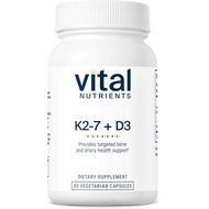 Vital Nutrients Vitamin D3 + K2 | 2000 IU | Vitamin D3 K2 Supplement | Vitamin D Complex for Healthy