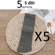 5 Đôi Tất Cotton Nữ Ngắn 5 Ngón Thoáng Khí Thấm Hút Mồ Hôi Mềm Mại Co Giãn Phong Cách Harajuku Tất N