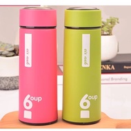 6OUP Cup Leakproof Water Bottle Creative Tumbler Color Cup Hot and Cold Double Layer Water Glass