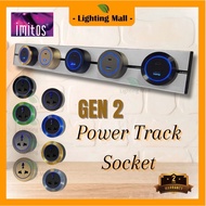GEN 2 imitos Power Track Socket Surface Switch 32A Power Line Long Flat Pin/ Multi/USB With LED Ligh
