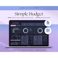 Budget Planner Excel Google Sheets Budget Spreadsheet Monthly Paycheck Budget Tracker Weekly Expense