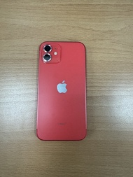 自售 iphone 12紅-背面邊框貼膜幾乎全新-有原盒