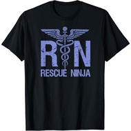Rn Rescue Ninja Funny Registered Nurse Nursing Joke Quote T-Shirt