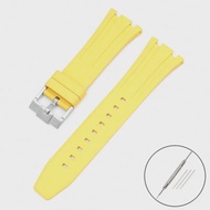 Fluoro Rubber Strap for Audemars Piguet Royal Oak 41mm Folding Buckle FKM Replace Watch Band for AP 