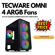 [SG Ready Stock] TECWARE FORGE M OMNI WITH 4 ARGB FANS BLACK CASE M-ATX