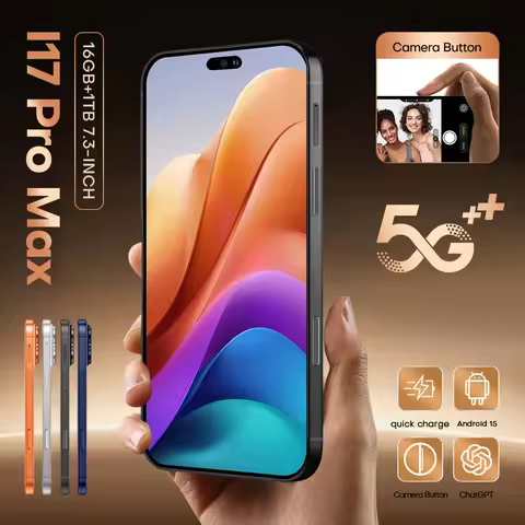 2026 NEW i17 Pro Max Android 7.3HD Global Edition Original Cheap Smart 5G Dual Card 8000mAh Battery 