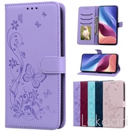 Leather Butterfly Flip Case For OPPO A5 A5i A3 Pro A3X A60 A40 A40M A80 A79 A38 A18 A58 A98 A1 F23 E