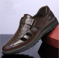 Men's Genuine Leather Shoes Head Leather Soft Anti-slip Rubber Loafers Shoes Man Casual Real Leather Shoes