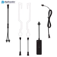 DIGIFOUNDER 2Pcs Motorcycle Helmet LED Light Kit Helmet Night Riding Signal Flashing Stripe Bar Stic