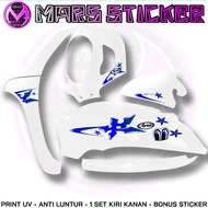 TRANSPARENT STRIPING SCOOPY ARAI MATA LIS STICKER CLEAR PREMIUM QUALITY