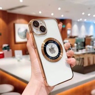 Magsafe磁吸適用蘋果16promax手機殼新款iPhone15電鍍13pm透明14plus高級帶鏡頭膜14全包防摔12por防塵網-【沙漠金】漏標磁吸電鍍殼 iPhone 16 Pro Max