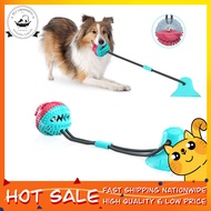 SMART DOG Suction Cup Dog Toy, Self-Playing Tug of War Dog Toy with Chew Rubber Ball, Dog Rope
