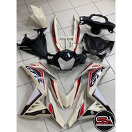 COVERSET BODYSET HONDA RS RS150 V2 GTR CREAMY WHITE MATELIC - ORIGINAL EQUIPMENT MANUFACTURER - SIAP