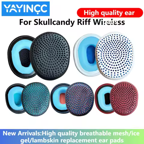 YAYINCC Replacement Protein Leather memory foam Ear Pads Cushion Cover Earpads For Skullcandy Riff W
