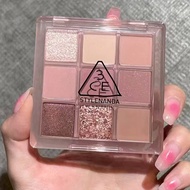 3CE Eyeshadow palette with nine shades overtake Earth-toned nine-color taro paste palette buttery te
