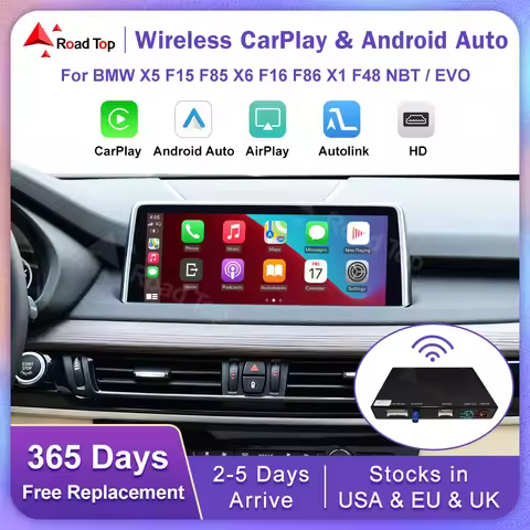 Wireless CarPlay for BMW X5 F15 F85 X6 F16 F86 2014-2020 X1 F48 2016-2020 NBT EVO Android Auto Mirro
