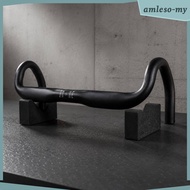 [AmlesoMY] Integrated Aluminum Road Bike Handlebar Internal Routing Dropbar Ergonomic Grip Tape for 
