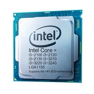Intel Core i3 2100 2120 2130 i3 3210 i3 3220 i3 3240 CPU LGA 1155  ที่ใช้แล้วIntel Core i3 second-hand CPU H61 B75 Computer motherboard CPU