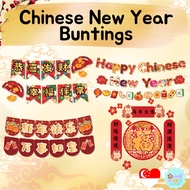 PartyMonkey 2026 Horse Year Chinese New Year Decoration Wall Decor Hanging Red Packet Paper Fan Fu B