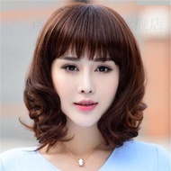 Wigs for Women,Wig Women's Long Hair Medium Long Curly Hair Large Wave Clavicle Hair Pear Blossom He