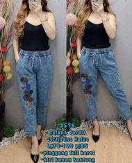 Celana jeans wanita celana jeans bordir koala celana fashion