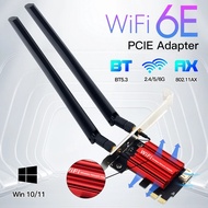 Wifi 6E AX210 PCIE Wifi Adapter 5400Mbps Wireless Ethernet Network Card BT 5.3 2.4G/5G/6GHz Dual Ban