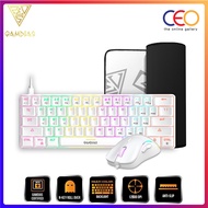 Gamdias HERMES E4 3 in 1 Gaming Combo Multi-Color Mechanical 61 Key Keyboard + RGB 12800DPI Mouse + 