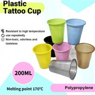 50Pcs Multi-Color 200ml/6.76oz PP5 Plastic Tattoo Cups, Disposable Tattoo Ink & Cleaning Cups, High 