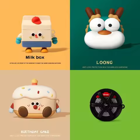 For Samsung Galaxy Buds Core / FE Case Cute Cake Samsung Galaxy Buds2 Pro Silicone Soft Case Cartoon