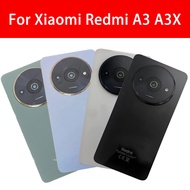 For Xiaomi Redmi A3 A3X Battery Cover Door Back Glass Panel Housing Case Replacement Parts