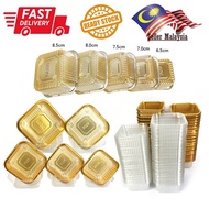 Food Grade Transparent Plastic Mooncake Packing Tray Gold Tray Bakery Dessert Tray 50g/80g/100g/125g
