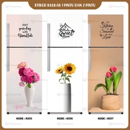 1 door refrigerator sticker - 2 door refrigerator sticker - Flower picture refrigerator sticker