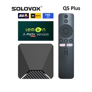 SOLOVOX 2023 Q5 Plus Lemon Mytv Internet3 Android 11 STB S905W2 Quad Core 5G WiFi StalkerMAC ATV Media TV Version Apps Q5Plus TV Receivers