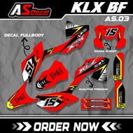 Decal Sticker Trail KLX 150 BF Fullbody - Decal Sticker KLX BF/G/EXTREME Simple Cool Design AS 25.03