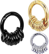 Hoops Dangle Ear Gauges for Women Hangers for Ear Tunnels Stainless Steel Ear Weights Replace Tapers