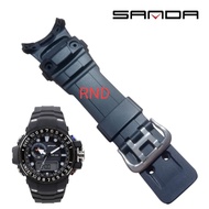 Sanda Watch Strap S399BK Rubber Sanda Watch Strap 399
