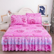 1PC Printed Bedding Set Soft Bed Skirt Bedspread Full Twin Queen King Size Bed Sheet Mattress Cover Withlace Without Pillowcases