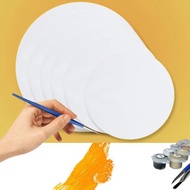 White Blank Round Canvas Board Wooden Frame Cotton Canvas Board For Painting
