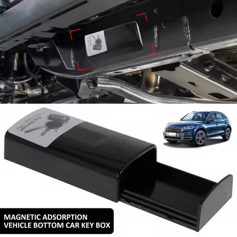 Creative Magnetic Black Key Safe Box Car Key Box Hidden Storage Outdoor Anti-Rust Key Box Car Truck 