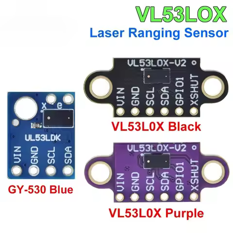 1/5PCS VL53L0X Time-of-Flight (ToF) Laser Ranging Sensor Breakout 940nm GY-VL53L0XV2 Laser Distance 