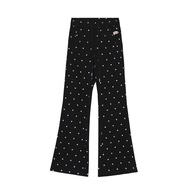 Maikao American Retro สีดำ Polka Dot Flared กางเกงลำลอง ผู้หญิง ฤดูใบไม้ผลิ ฤดูร้อน หลวม ขากว้างตรง