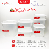 Toples Kulkas Frezeer Food Prep Set Bening Transparan Calista Rumoi 12 Pcs/Set Food Kontainer/ Food 