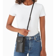 Kate Spade Handbag Crossbody Bag Staci Saffiano Leather North South Phone Crossbody Black # K4826D1