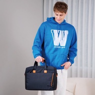 Solis步行者系列15.6吋筆電手提公事包-經典黑-附側背背帶