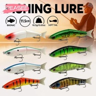 [PEASEE] Fishing Lure Bait, Bionic 11.5CM Swimbait, Professional Softtail 18.5g 2-section Glide Hard