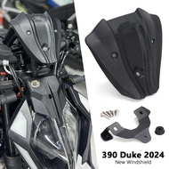 New Motorcycle Windshield Windscreen Wind Deflector ABS Plastic Black Accessories For 390Duke 390DUK