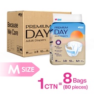 BW - Premium Day Adult Tape Diaper (8 bags/Carton 10 pcs/bag Size M/L)